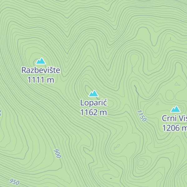 Map of Loparić