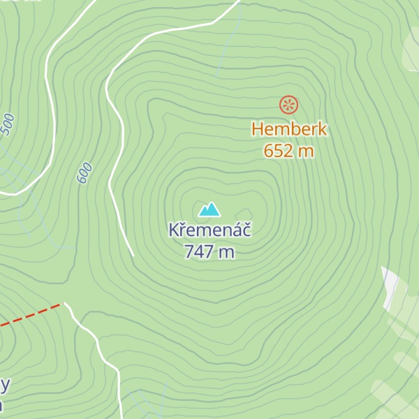 Map of Křemenáč