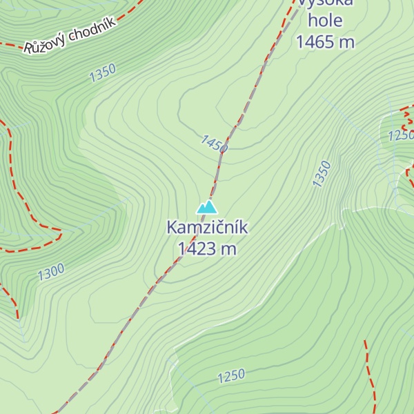 Map of Kamzičník