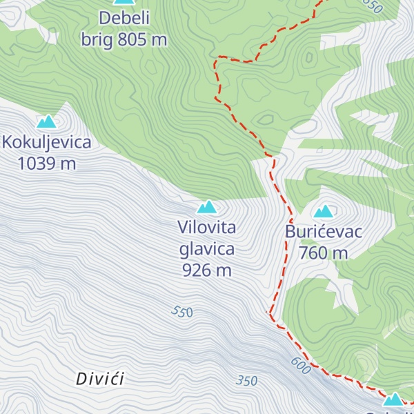 Map of Vilovita glavica
