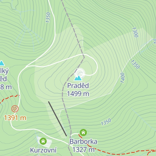 Map of Praděd