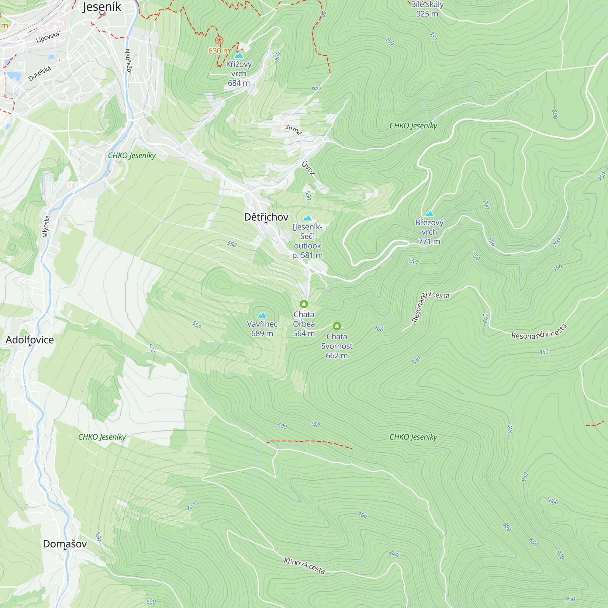Chata Orbea map