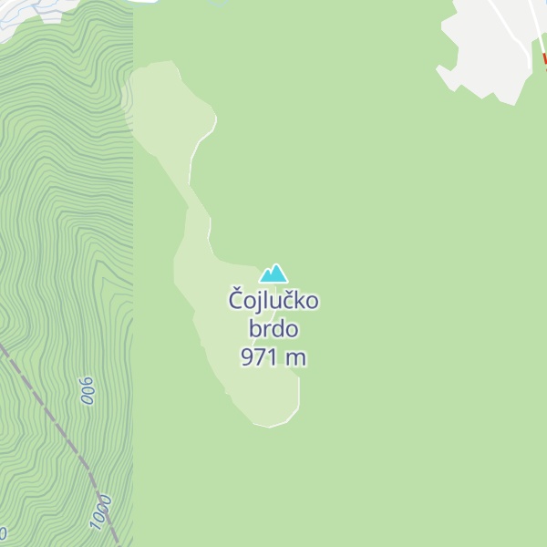 Map of Čojlučko brdo