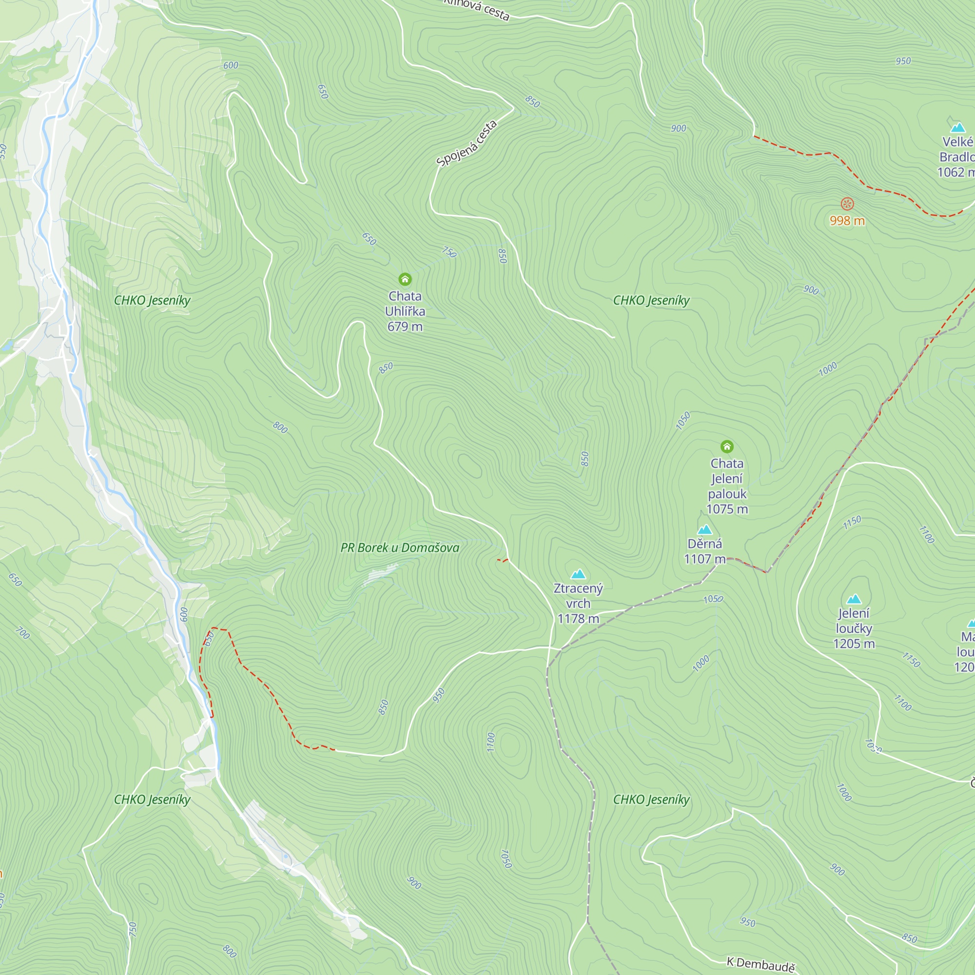 Chata Zaječí skok map