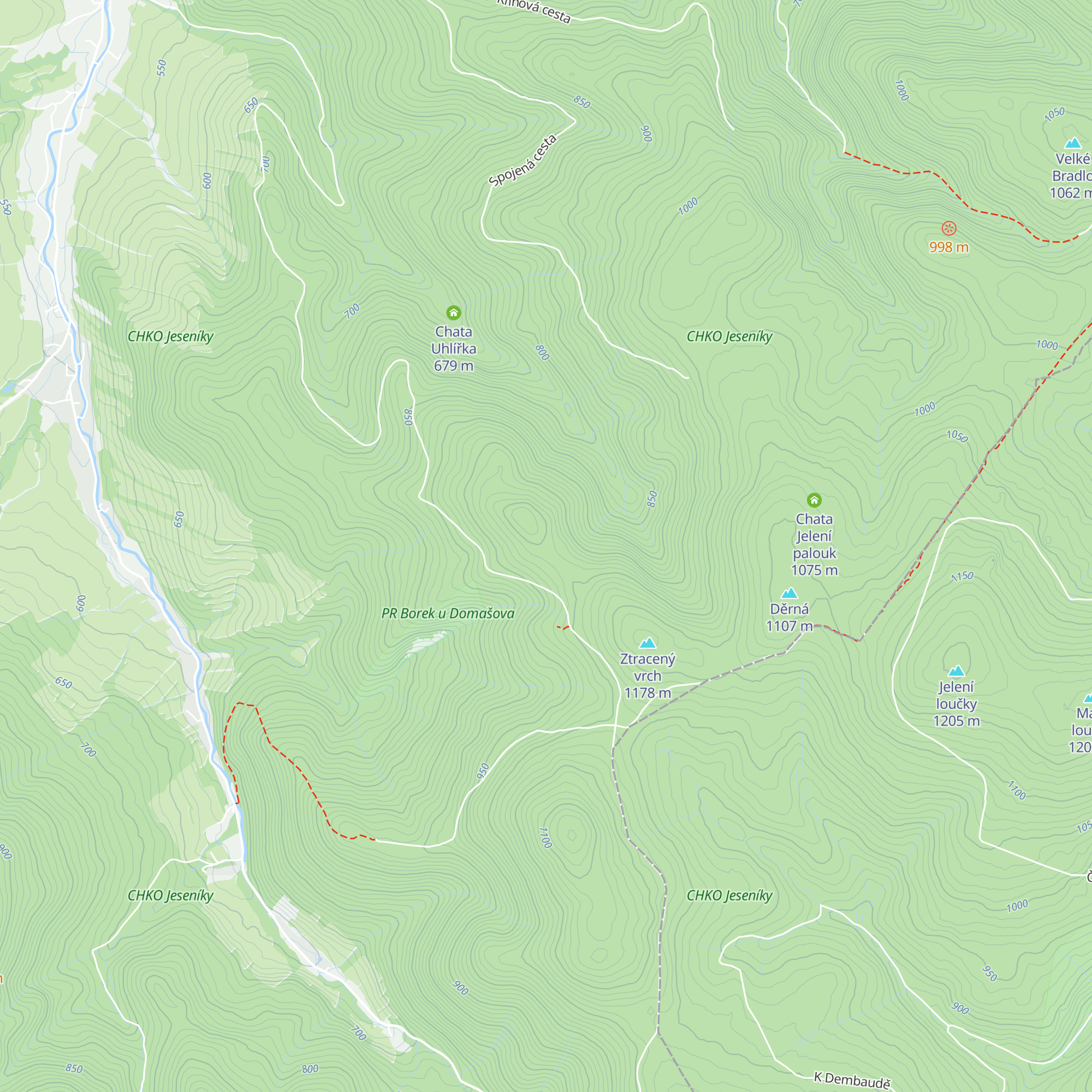 Chata Zaječí skok map
