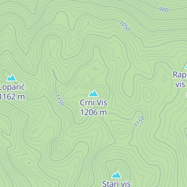 Map of Crni Vis
