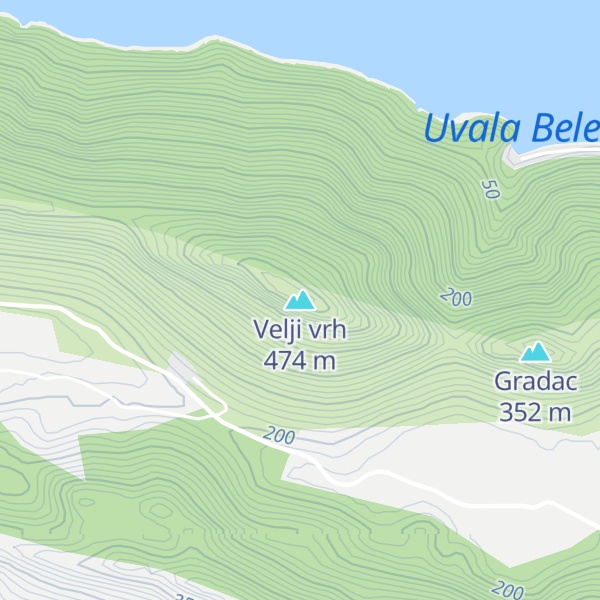 Map of Velji vrh