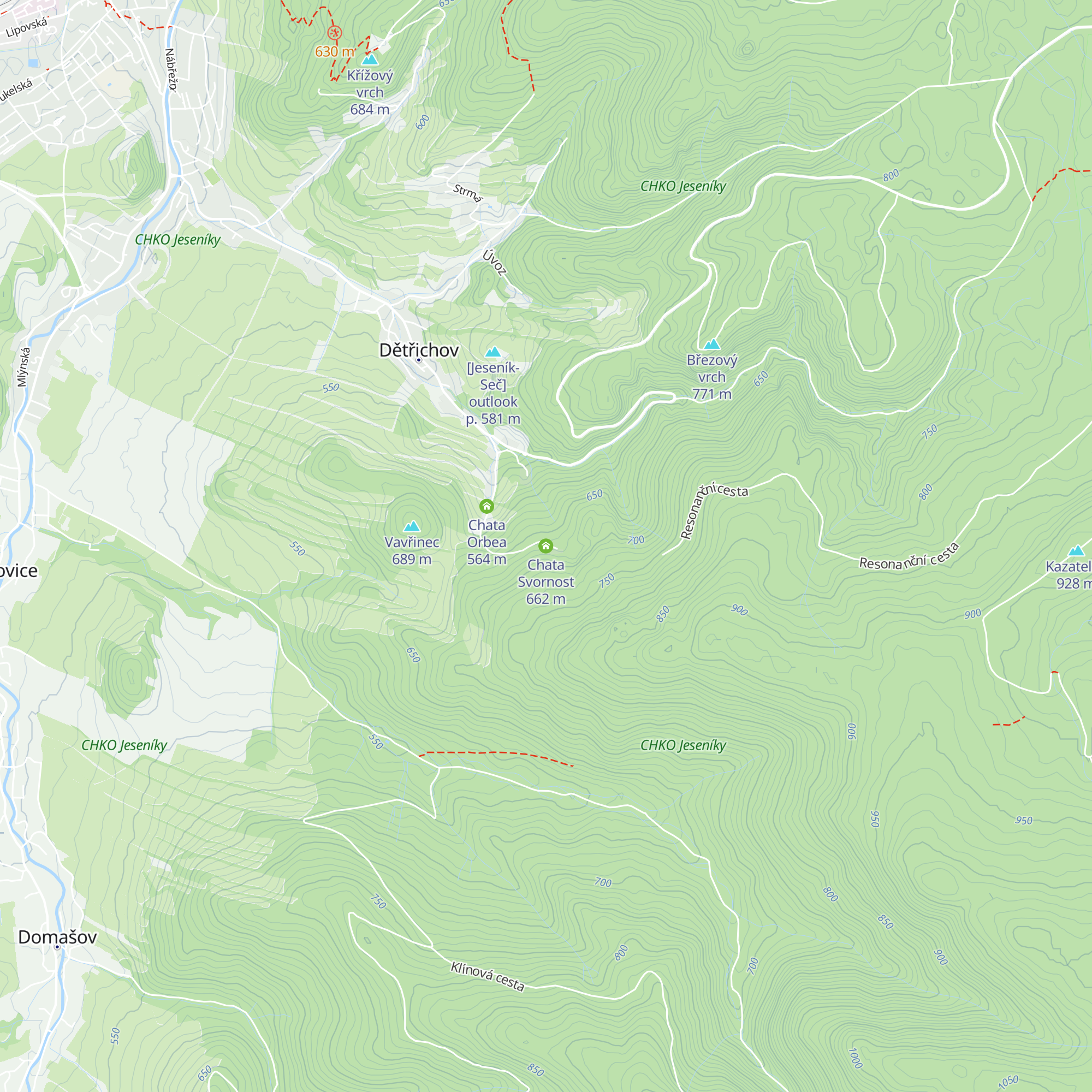 Chata Svornost map