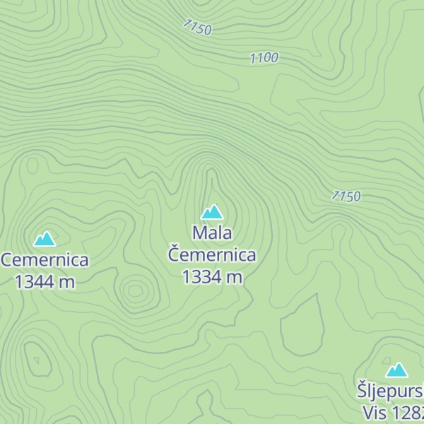 Map of Mala Čemernica