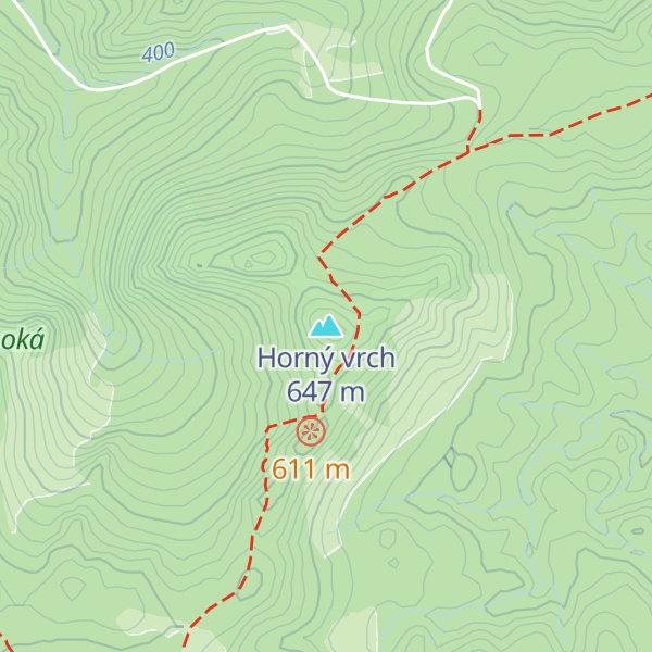 Map of Horný vrch
