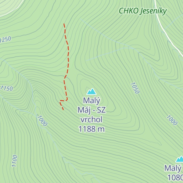 Map of Malý Máj - SZ vrchol
