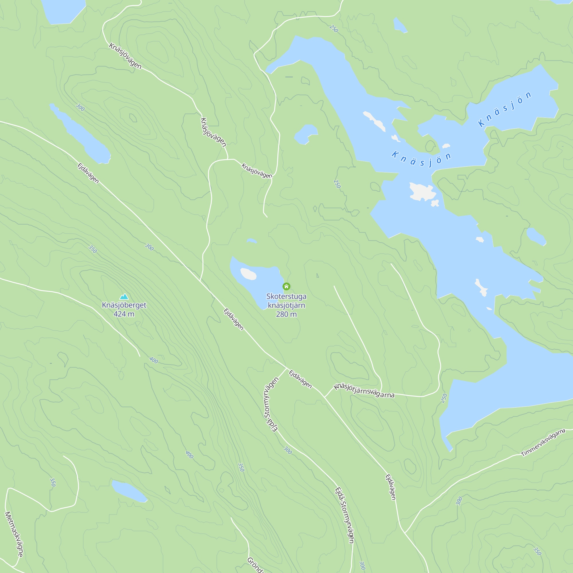 Skoterstuga knäsjötjärn map