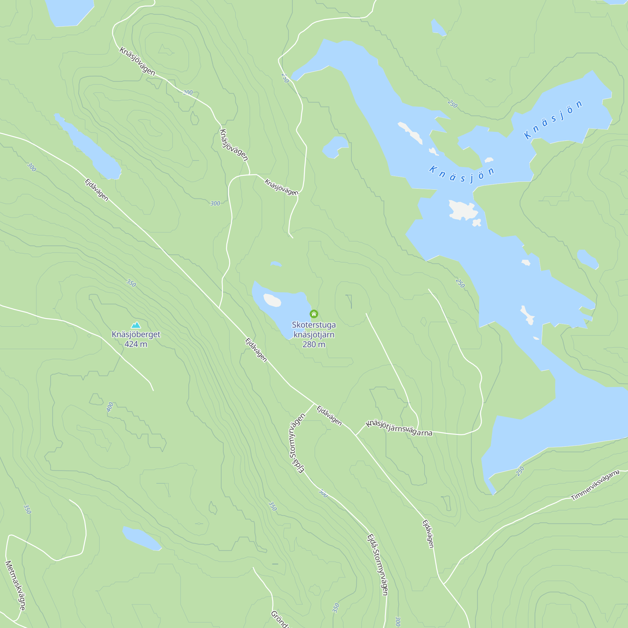 Skoterstuga knäsjötjärn map