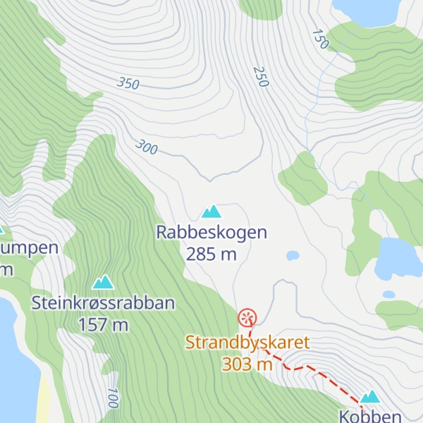 Map of Rabbeskogen
