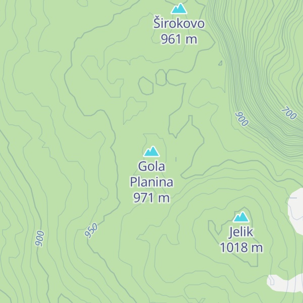 Map of Gola Planina