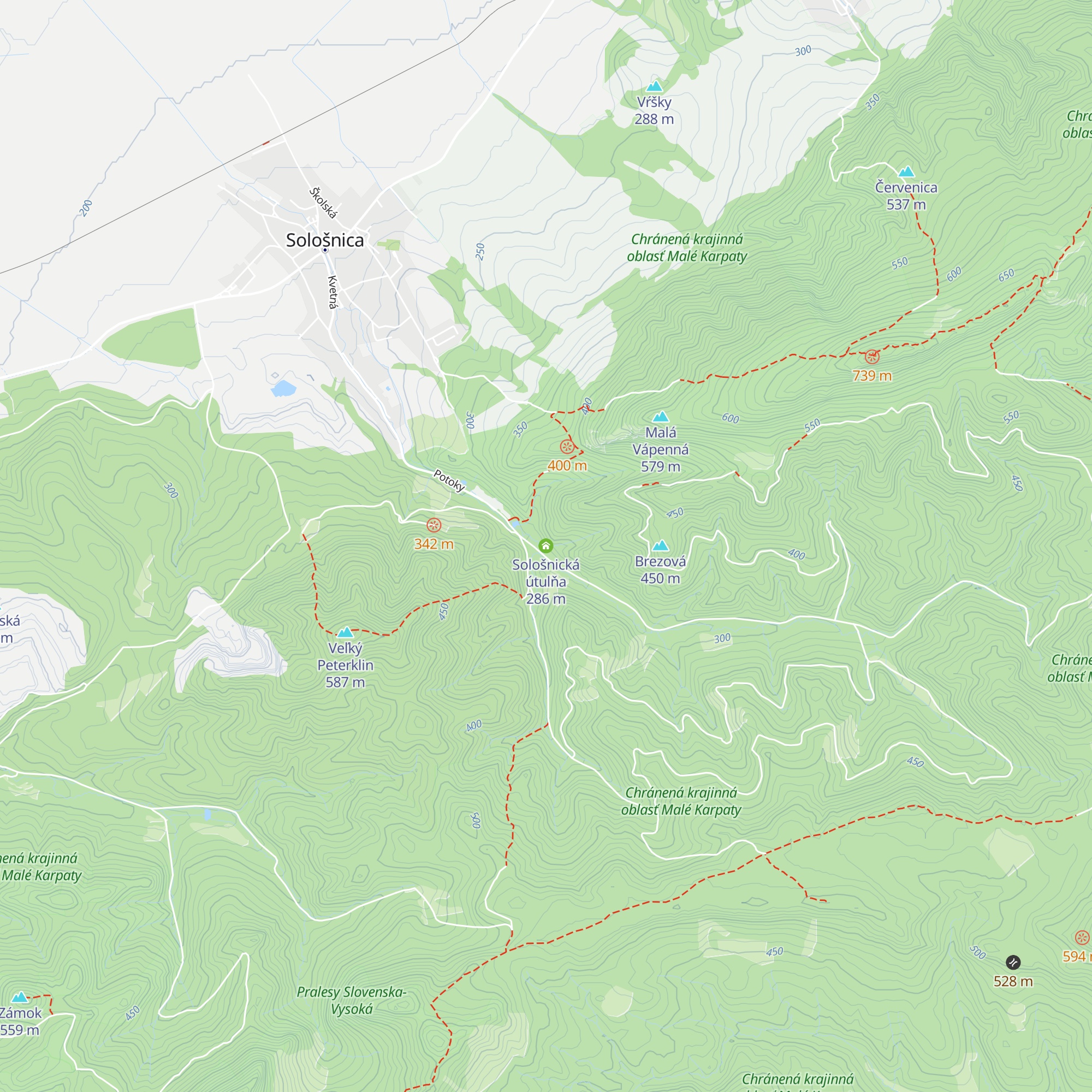 Sološnická útulňa map