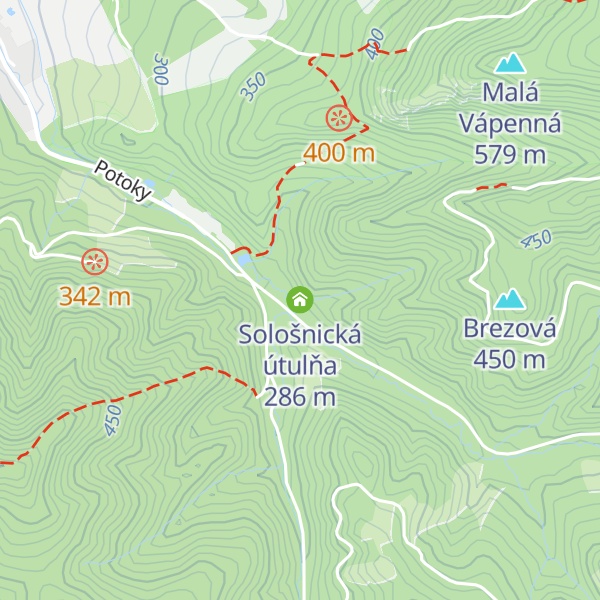 Map of Sološnická útulňa