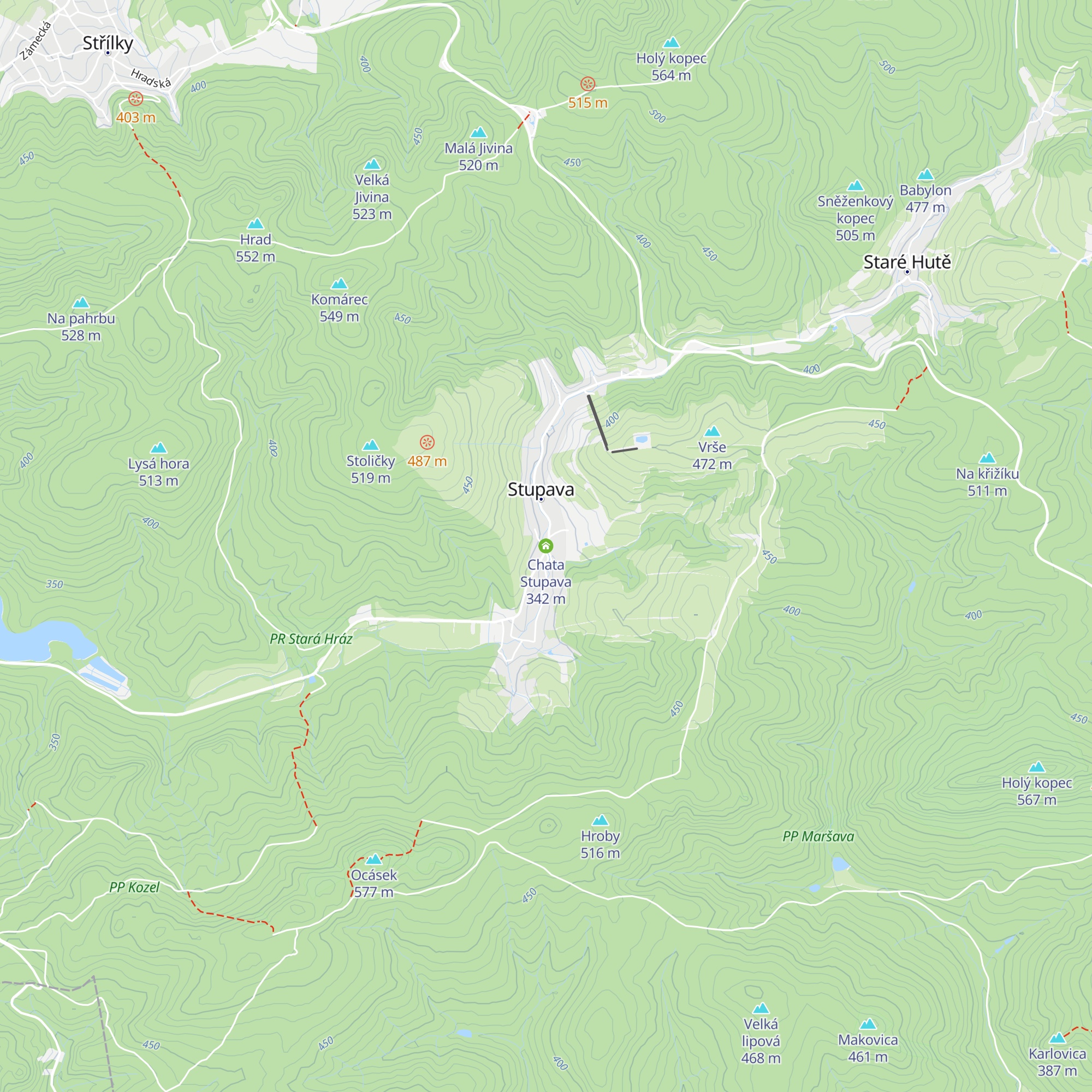 Chata Stupava map