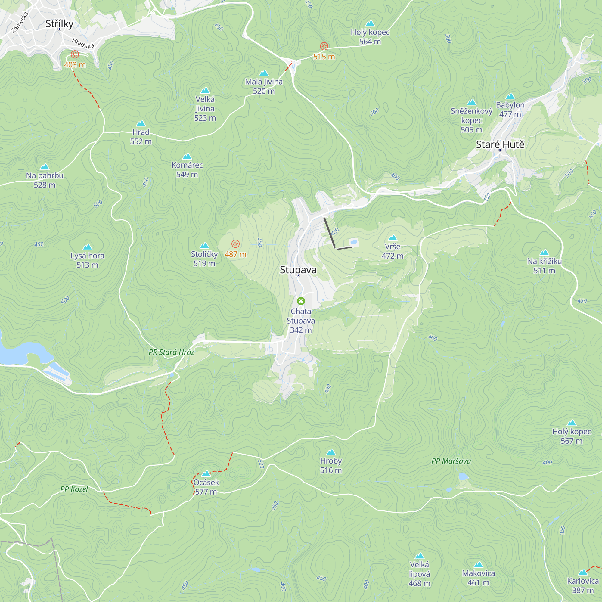 Chata Stupava map