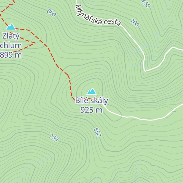 Map of Bílé skály