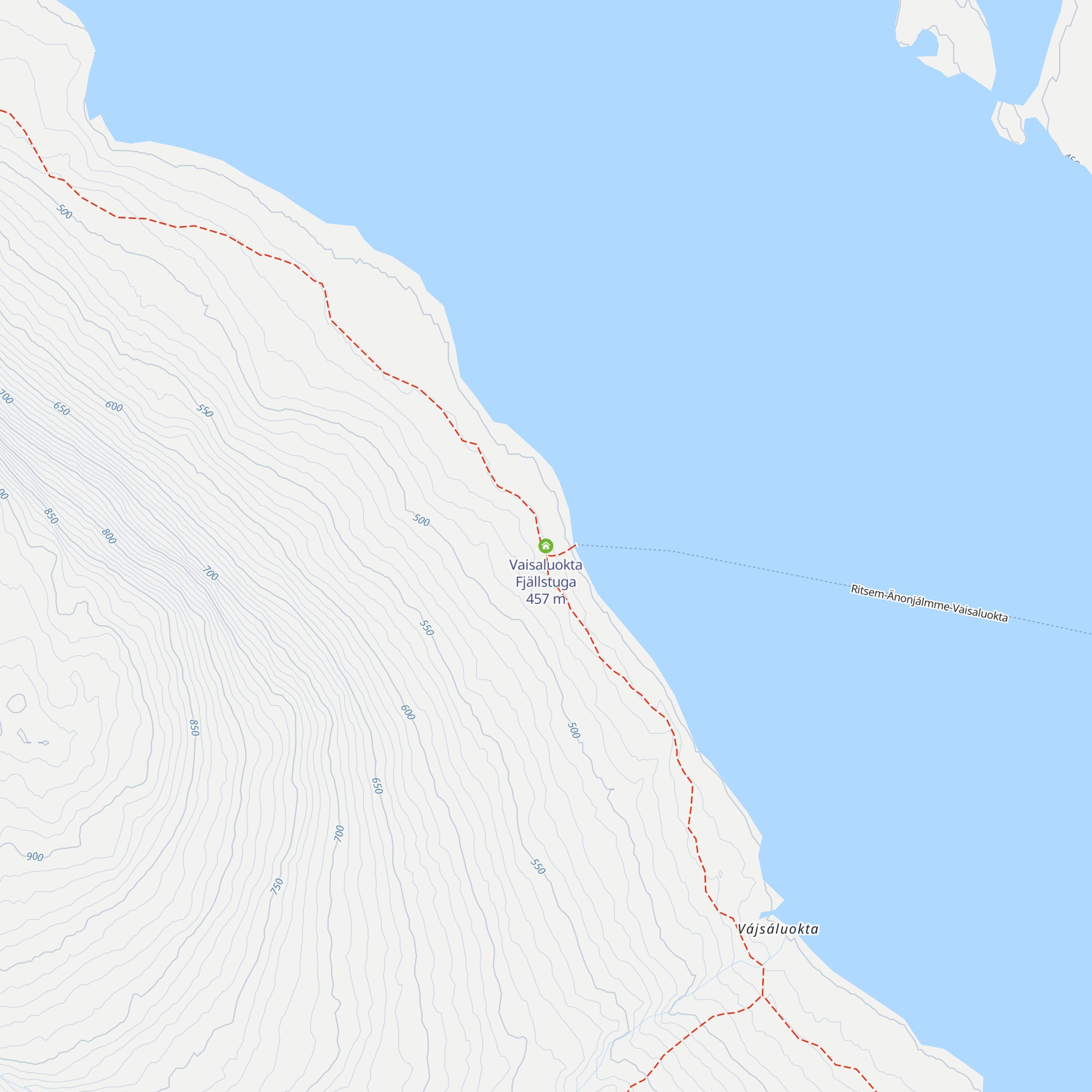 Fjällstuga Vaisaluokta map