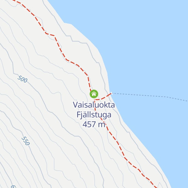 Map of Fjällstuga Vaisaluokta