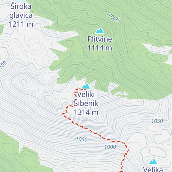 Map of Veliki Šibenik