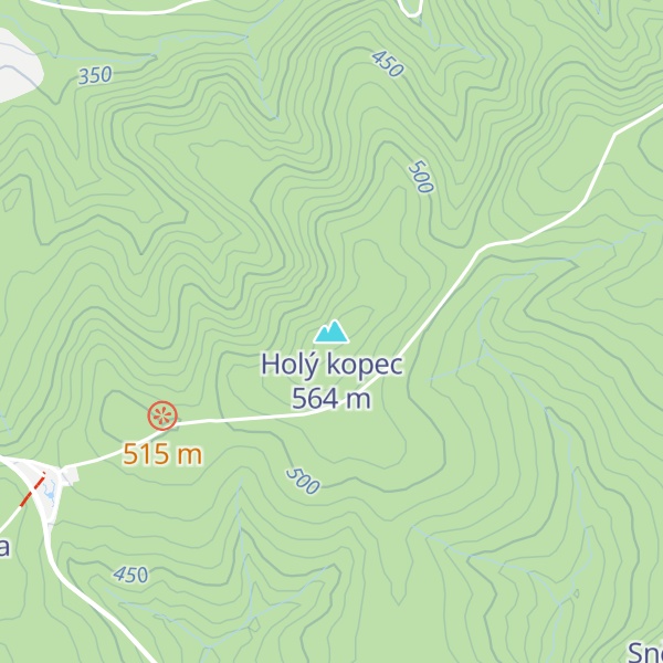 Map of Holý kopec