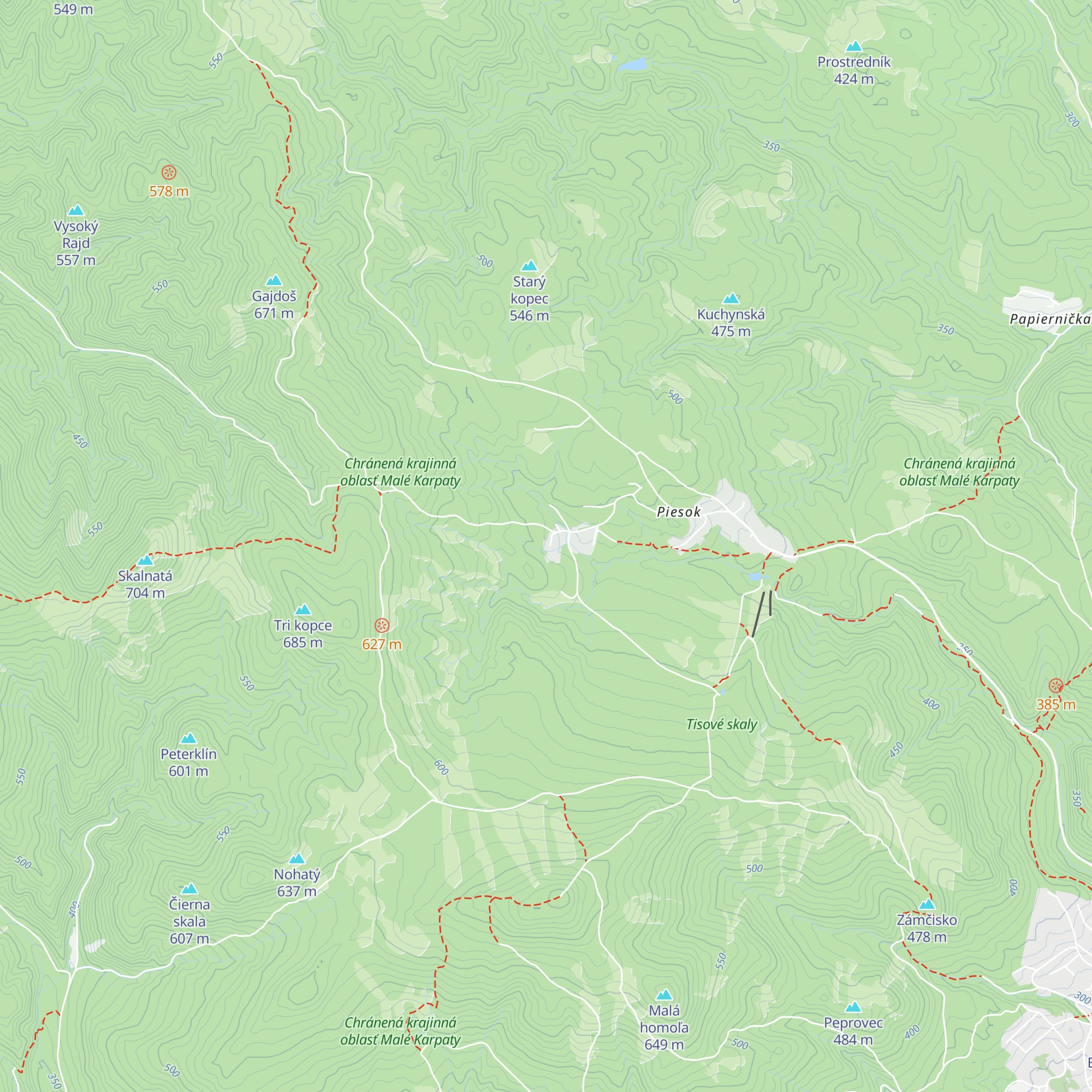 Chata netopierov map