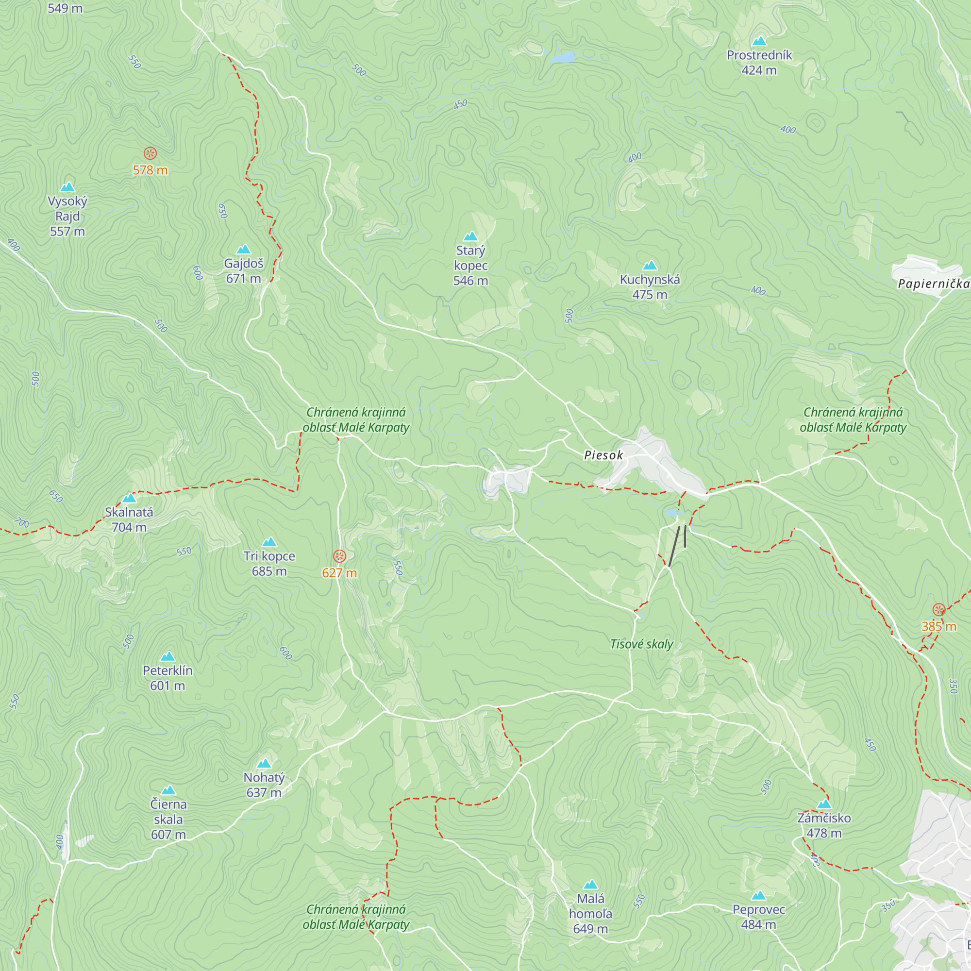 Chata netopierov map