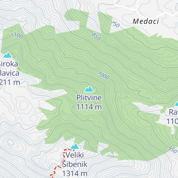 Map of Plitvine