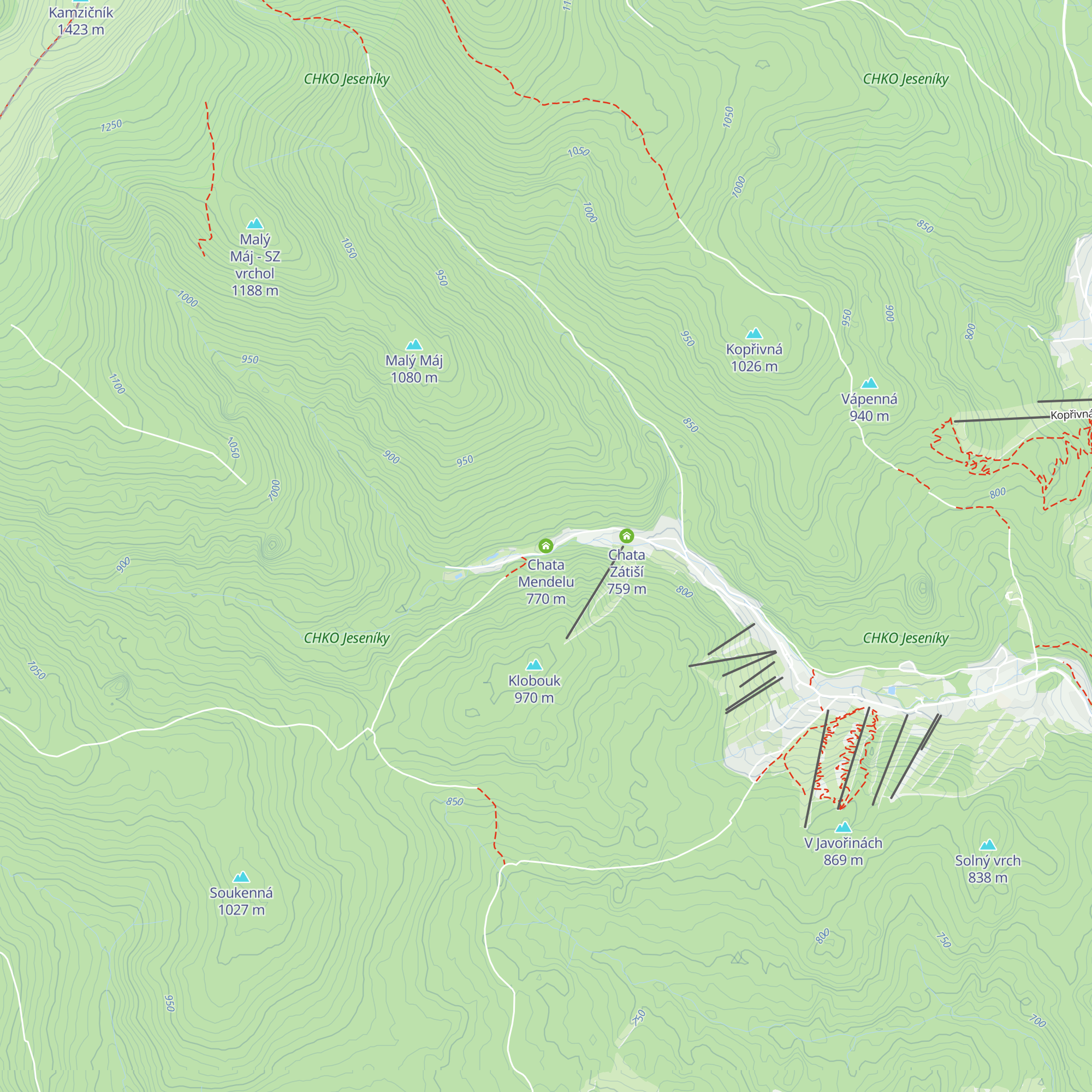 Chata Mendelu map