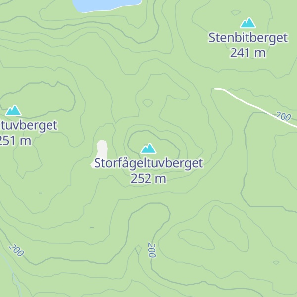 Map of Storfågeltuvberget