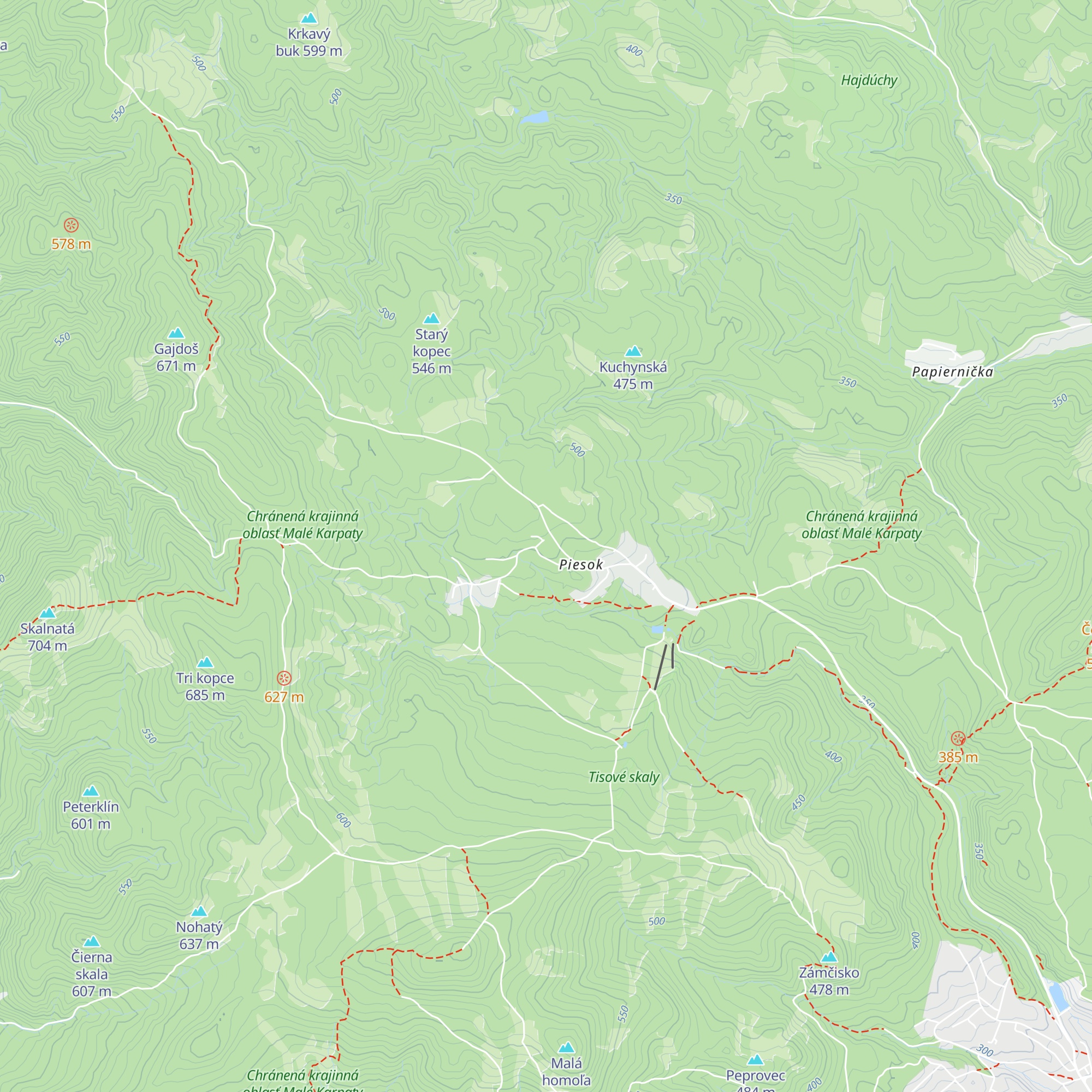 Horská chata Hubert map