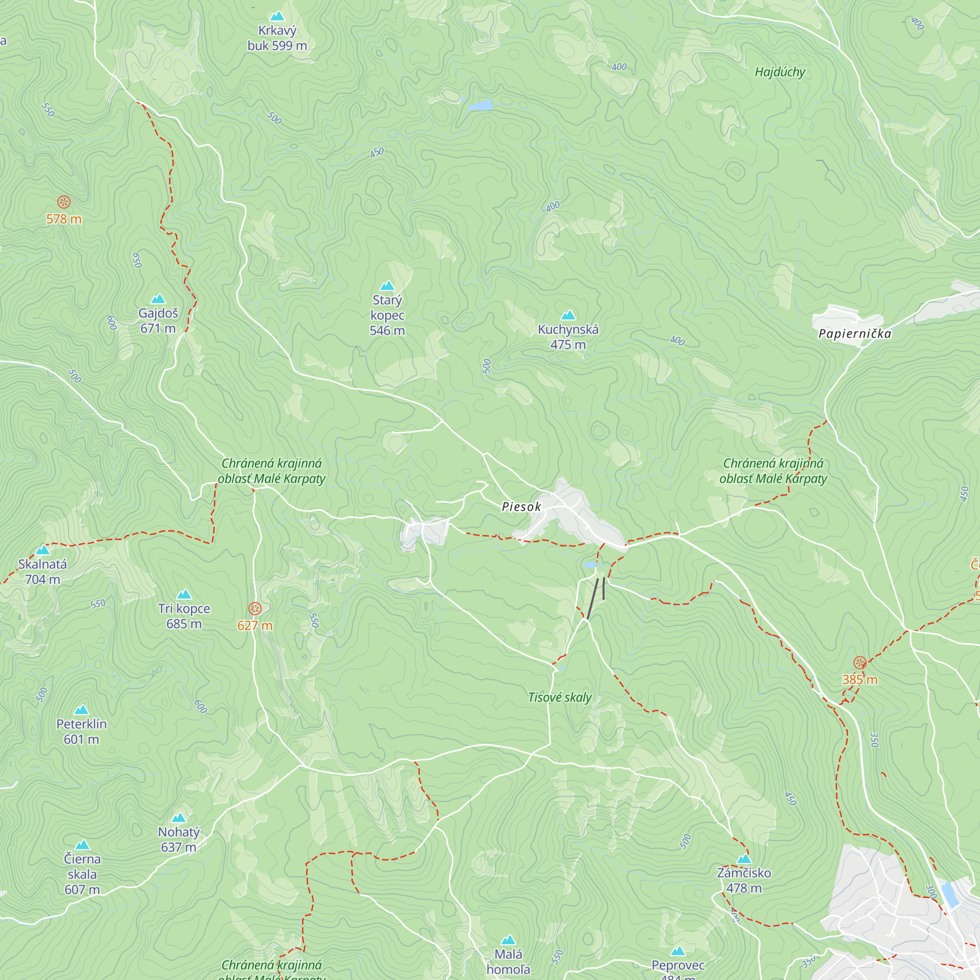 Horská chata Hubert map