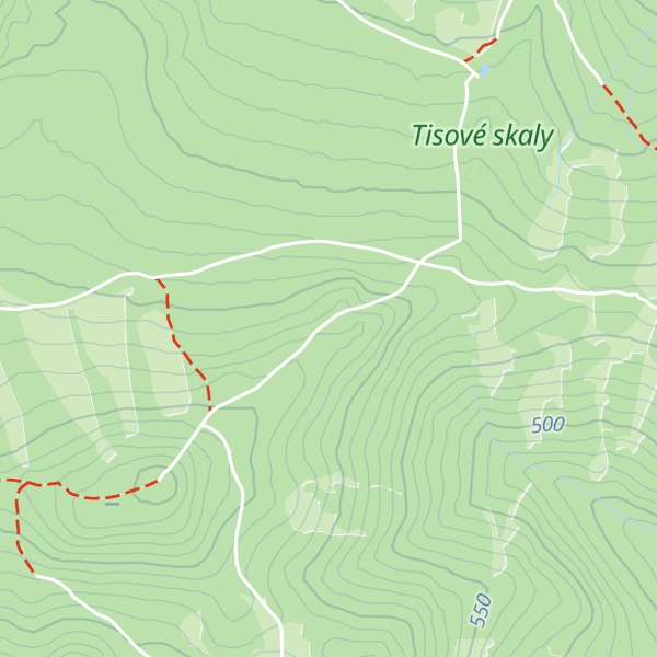 Map of Sklenený vrch