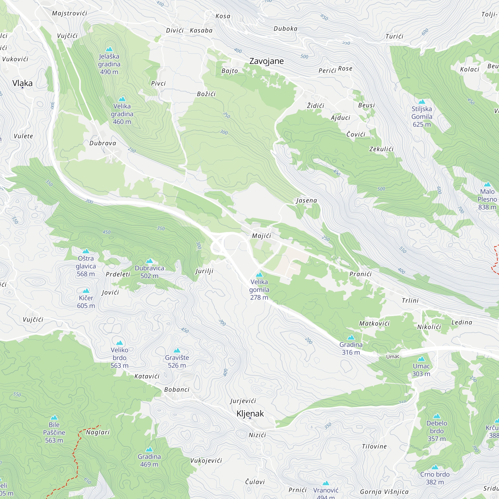 NP Ravča map