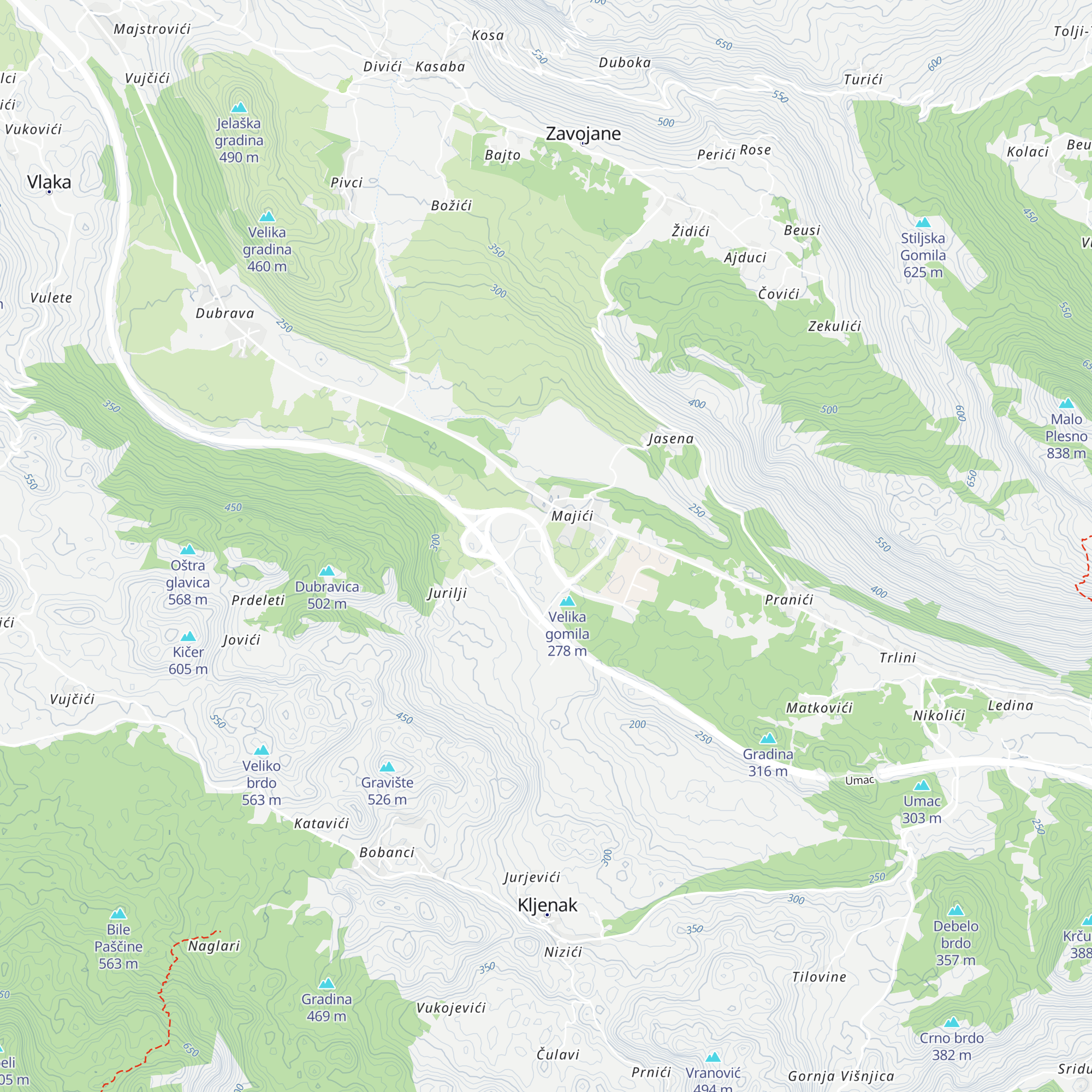 NP Ravča map