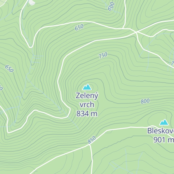 Map of Zelený vrch