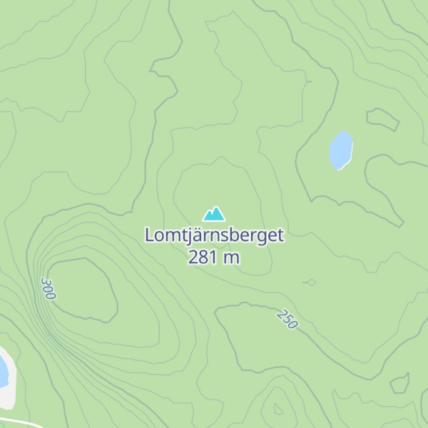 Map of Lomtjärnsberget