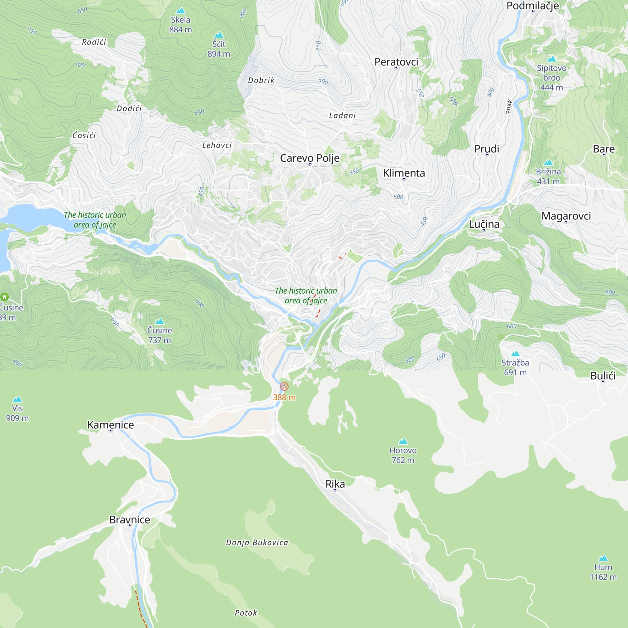 Turistička zajednica ŽSB map