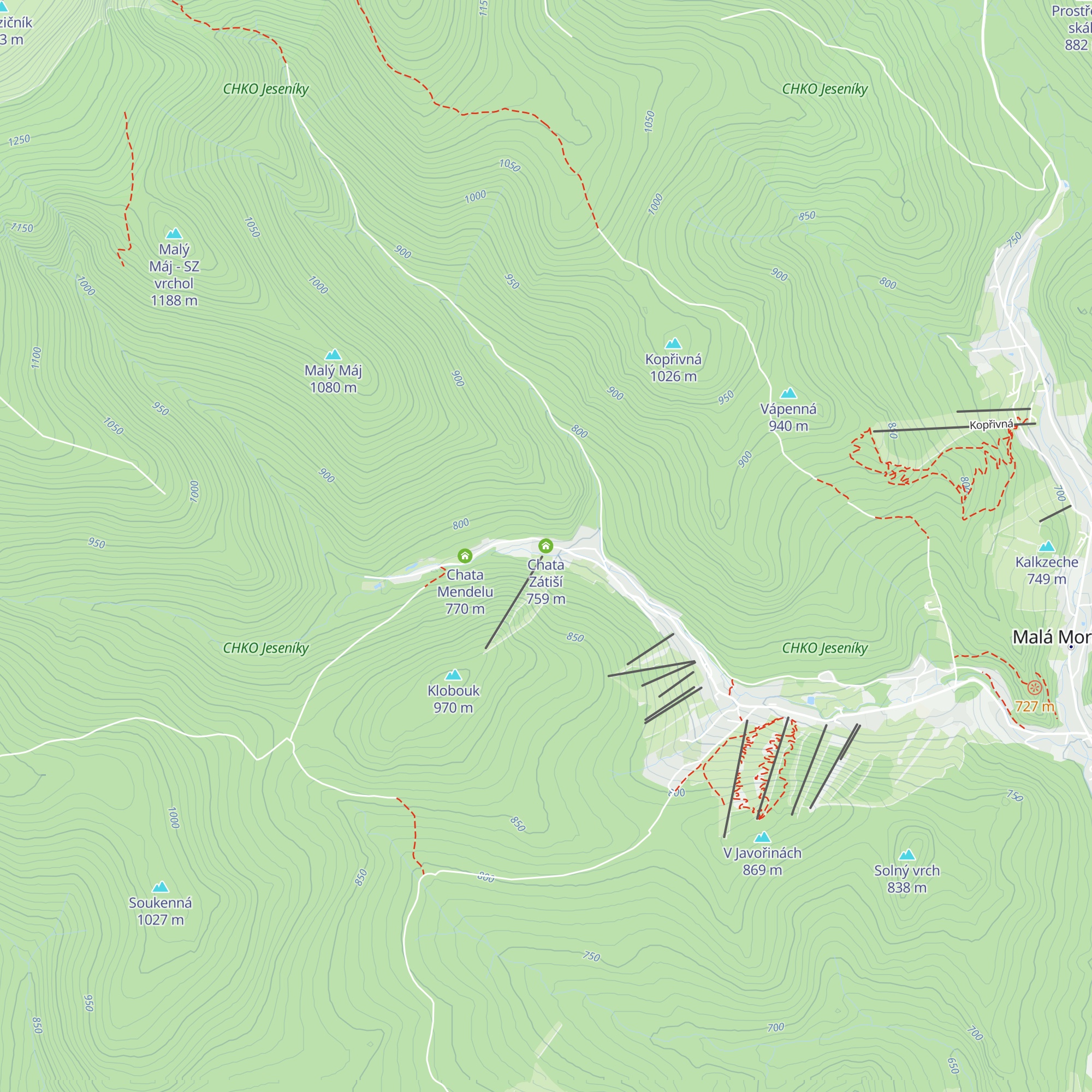 Chata Zátiší map