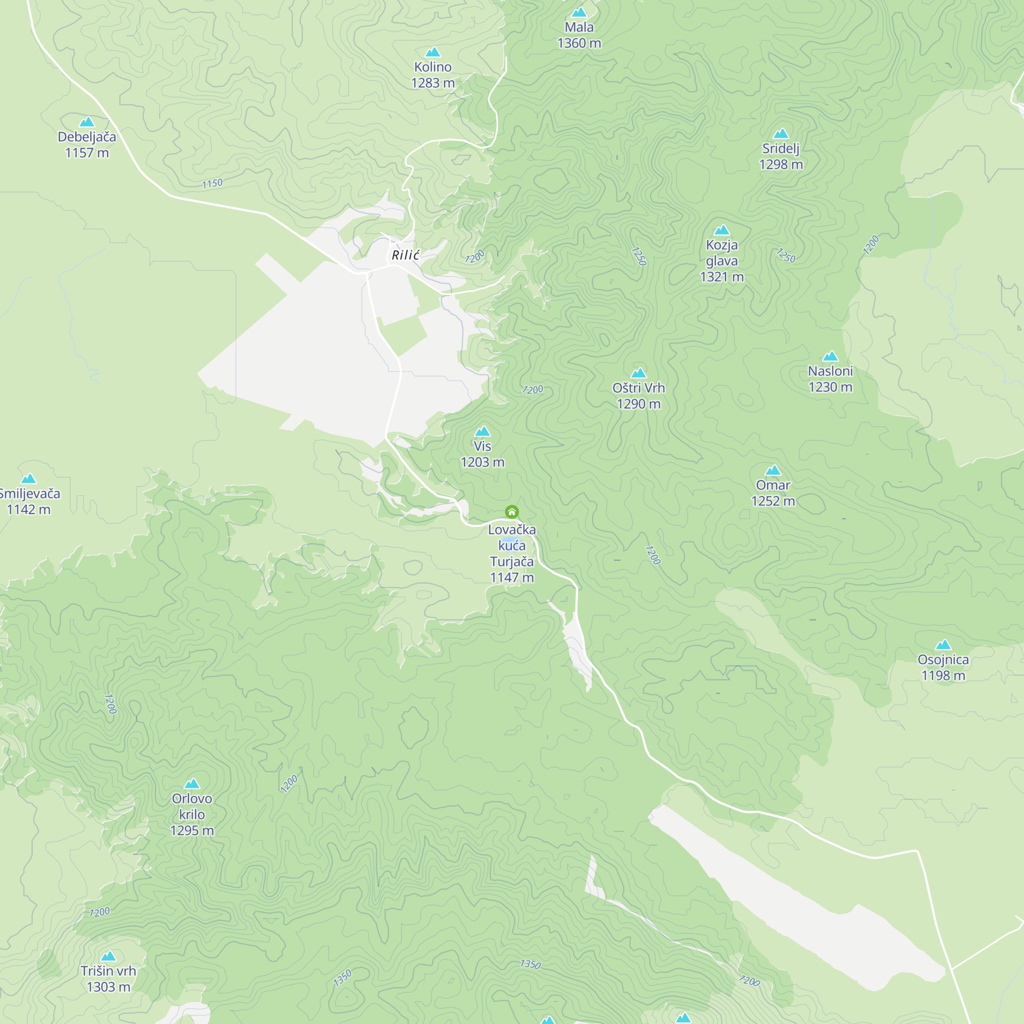 Lovačka kuća Turjača map