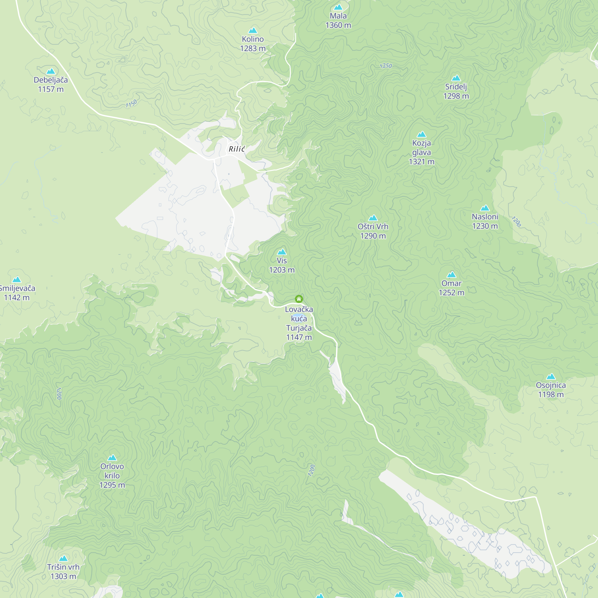 Lovačka kuća Turjača map