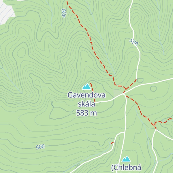 Map of Gavendova skála