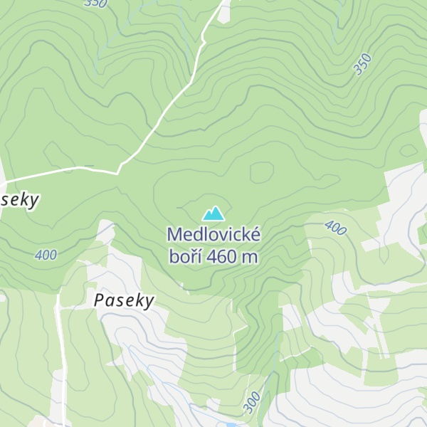 Map of Medlovické boří