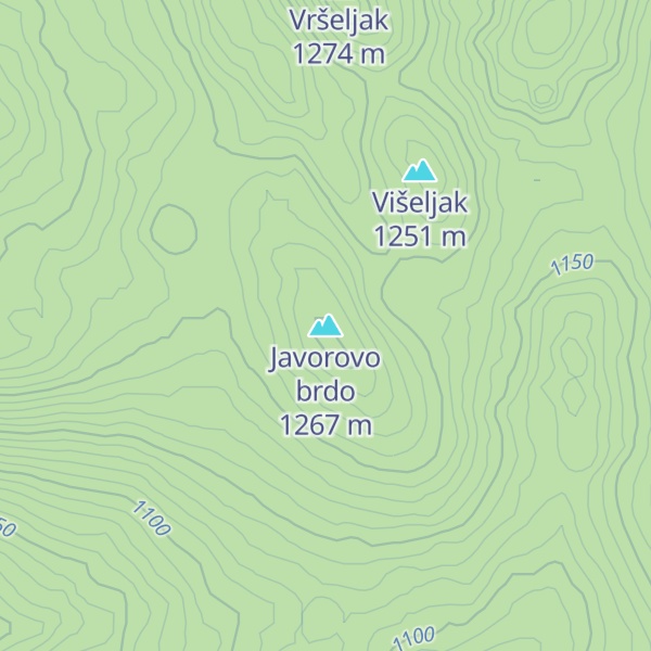 Map of Javorovo brdo