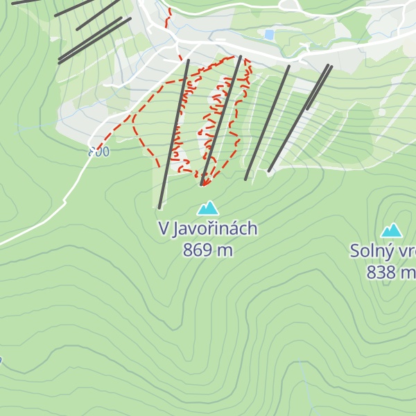 Map of V Javořinách