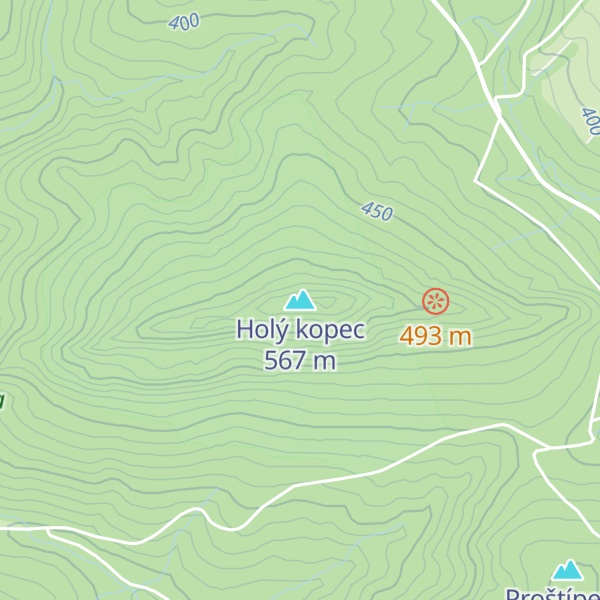 Map of Holý kopec