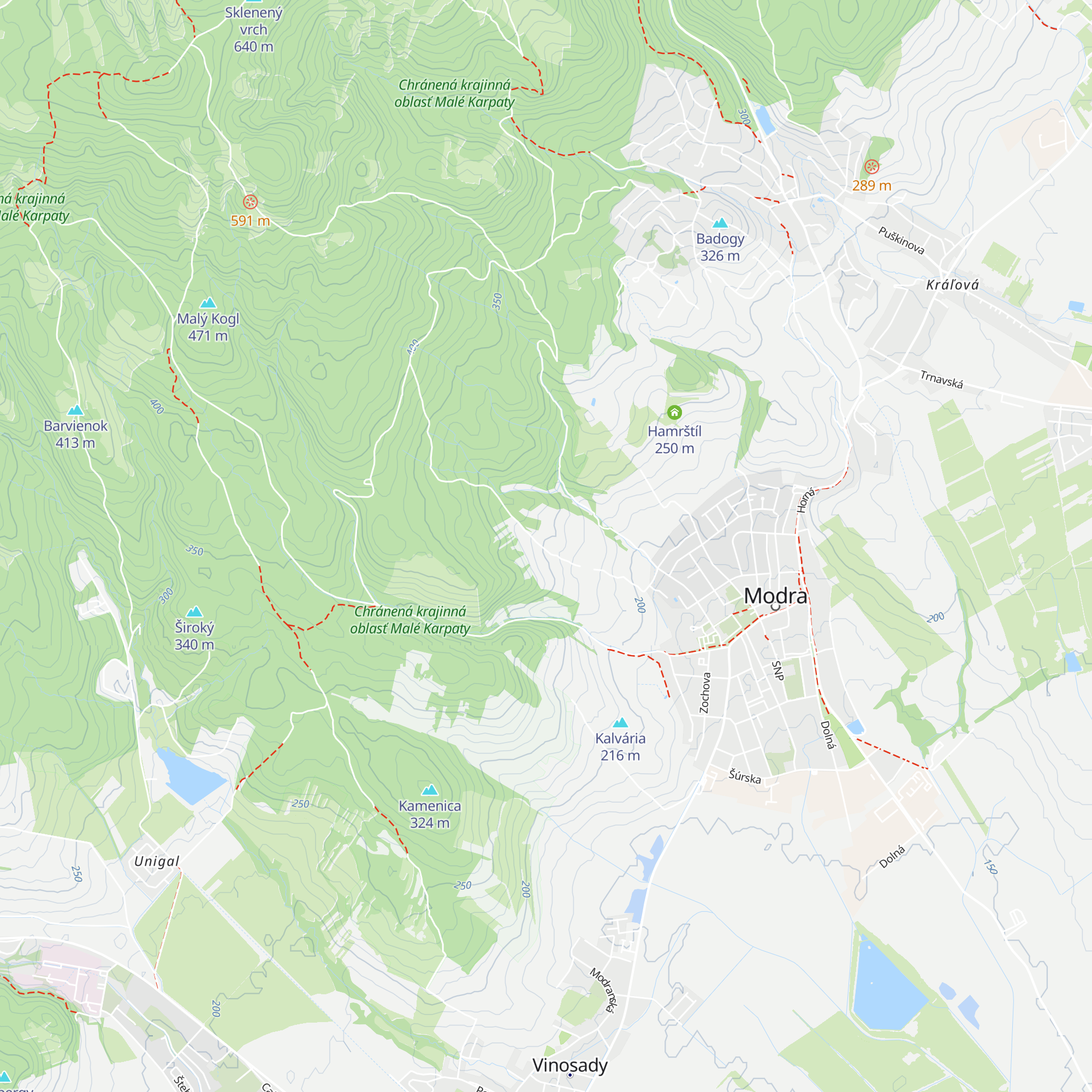 Pod Gaštankou - Farma v Modre map